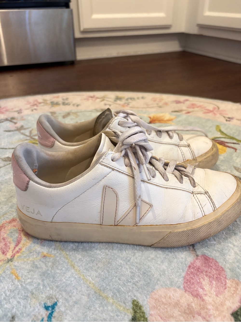 Veja White Leather Sneakers Campo